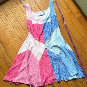 Colorful Patterned Sleeveless Dress